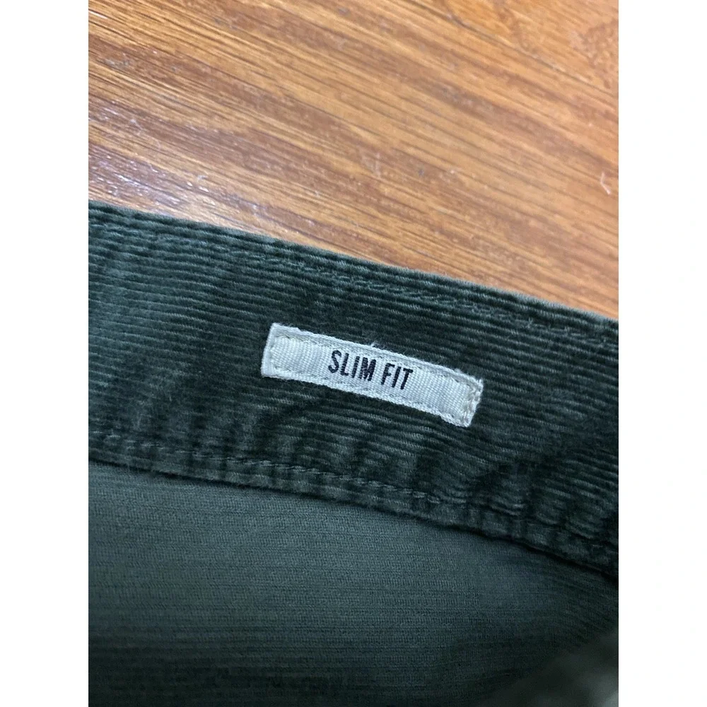 Todd Snyder Pants Mens 30x32 Green Stretch Corduroy Slim Fit Jeans Casual
